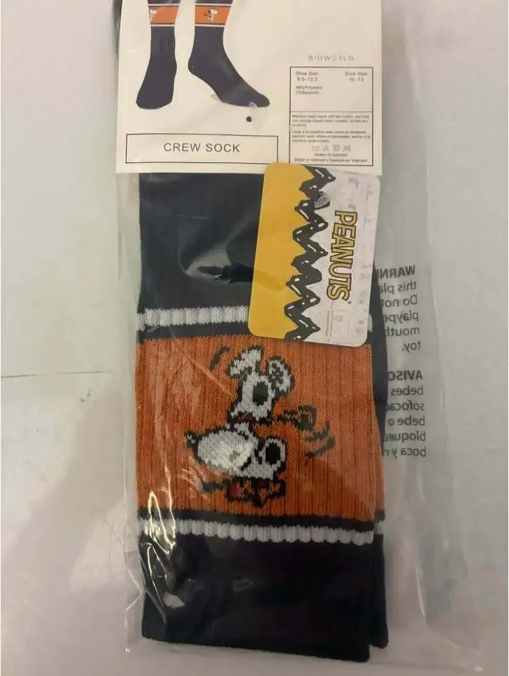 Peanuts Men's Boxer Brief Size L & Crew Socks Set